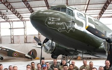 79th ARS Visits Historic ‘Night Fright’ C-47 in England