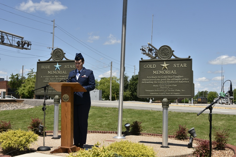 AEDC Capt. Camden Dammeyer participates in local Memorial Day Celebration