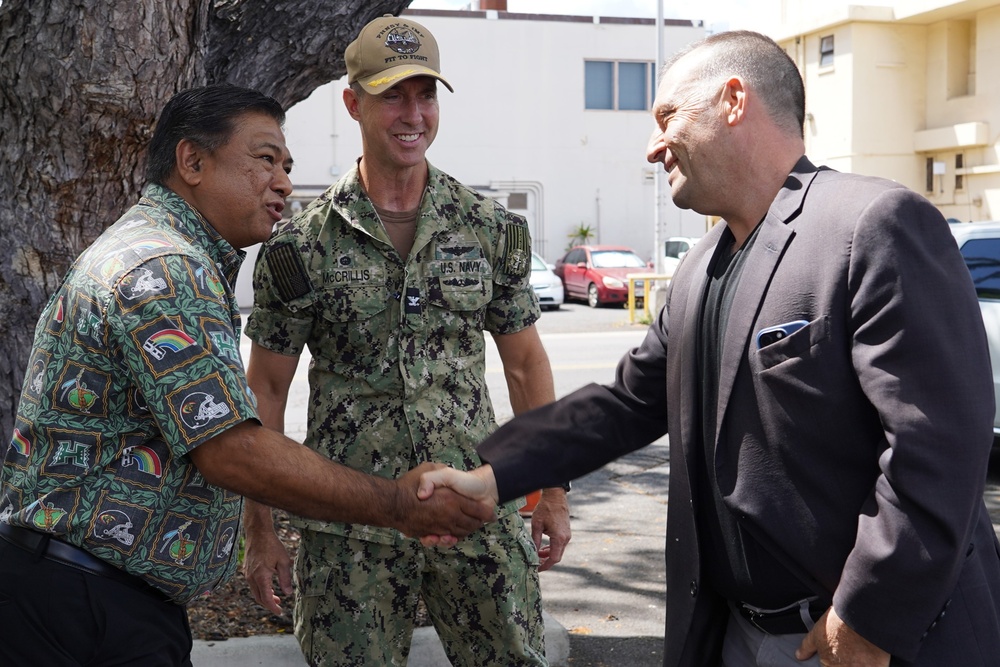 Hawaii Gov. Josh Green Visits Pearl Harbor Naval Shipyard