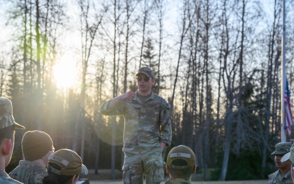 Eielson Honor Guard Raise 50 Flags