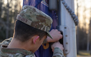 Eielson Honor Guard Raises 50 Flags