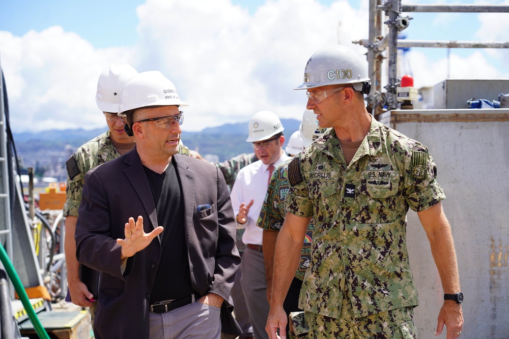 Hawaii Gov. Josh Green Visits Pearl Harbor Naval Shipyard