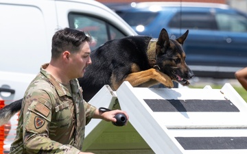 Police dogs join in National Police Week Competition.