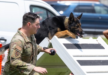 Police dogs join in National Police Week Competition.
