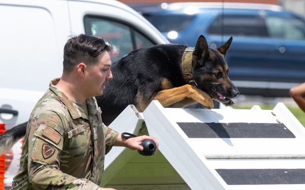 Police dogs join in National Police Week Competition.