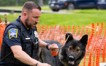 Police dogs join in National Police Week Competition.