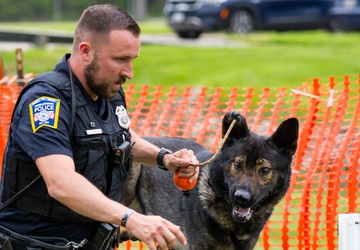 Police dogs join in National Police Week Competition.