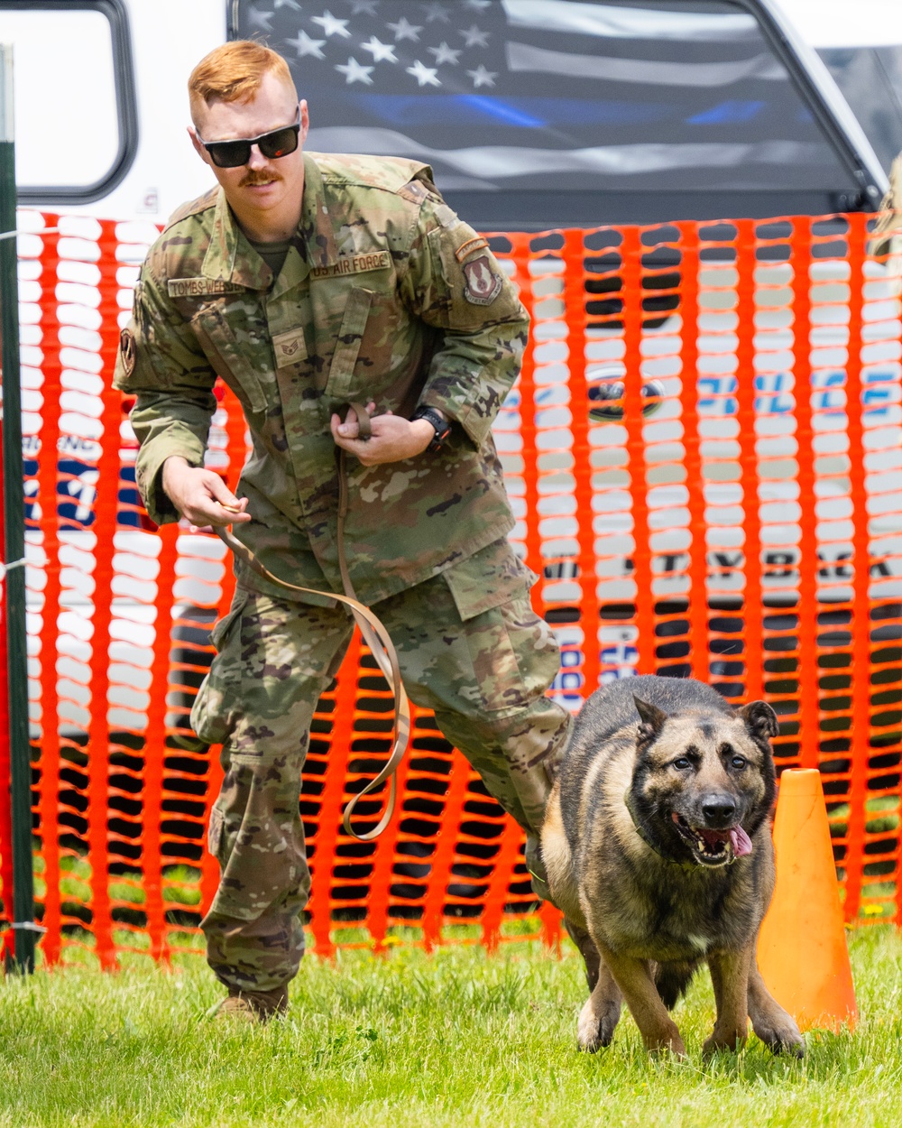 Police dogs join in National Police Week Competition.
