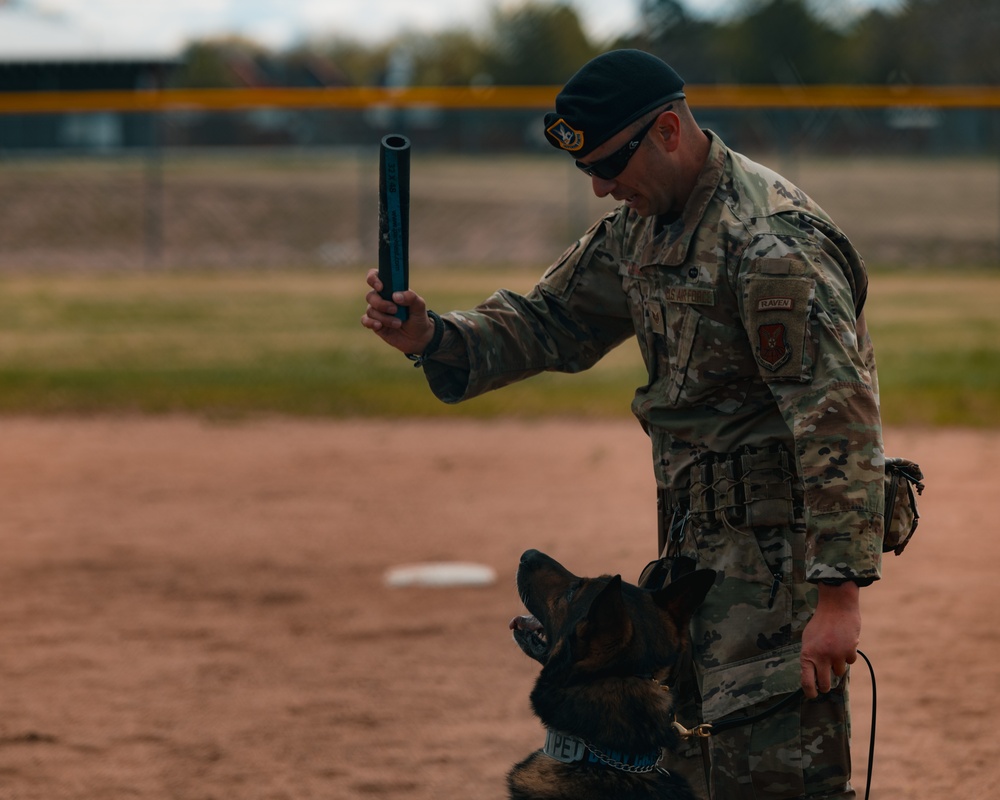Military working dog obedience competition