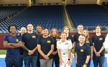 NTAG Heartland Future Sailors Take Oath of Enlistment During Michigan Panthers Halftime Show