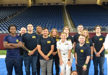 NTAG Heartland Future Sailors Take Oath of Enlistment During Michigan Panthers Halftime Show