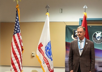 US Coast Guard Lt. Cmdr. Daniel Jones receives Joint Service Commendation Medal