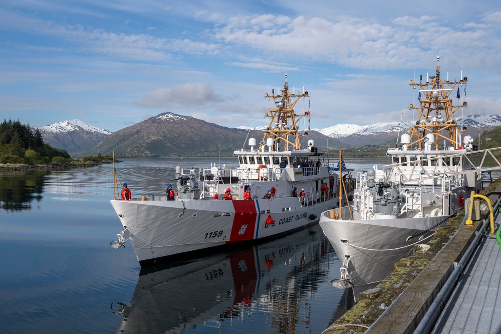 Coast Guard Cutter Earl Cunningham (WPC 1159) arrives to homeport in Kodiak, Alaska