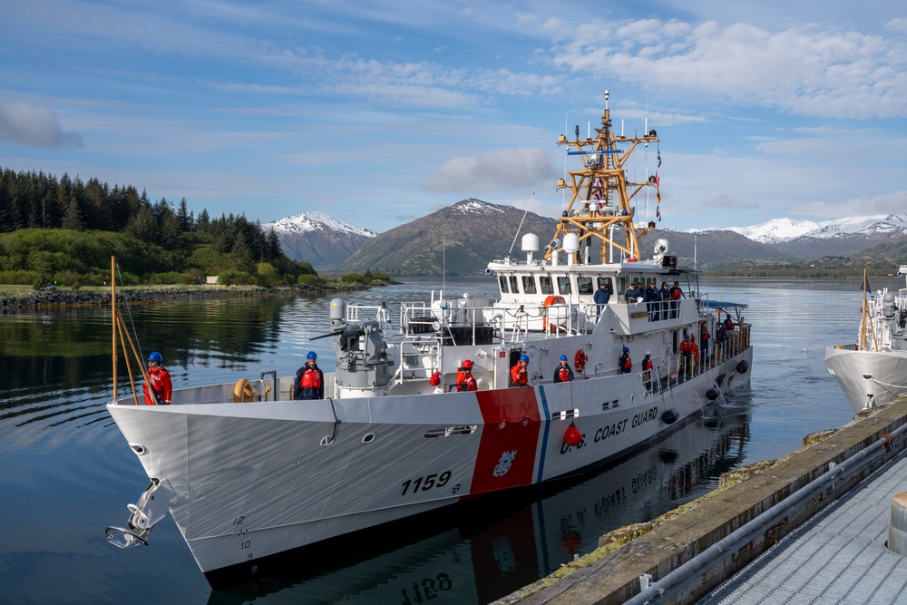 Coast Guard Cutter Earl Cunningham (WPC 1159) arrives to homeport in Kodiak, Alaska