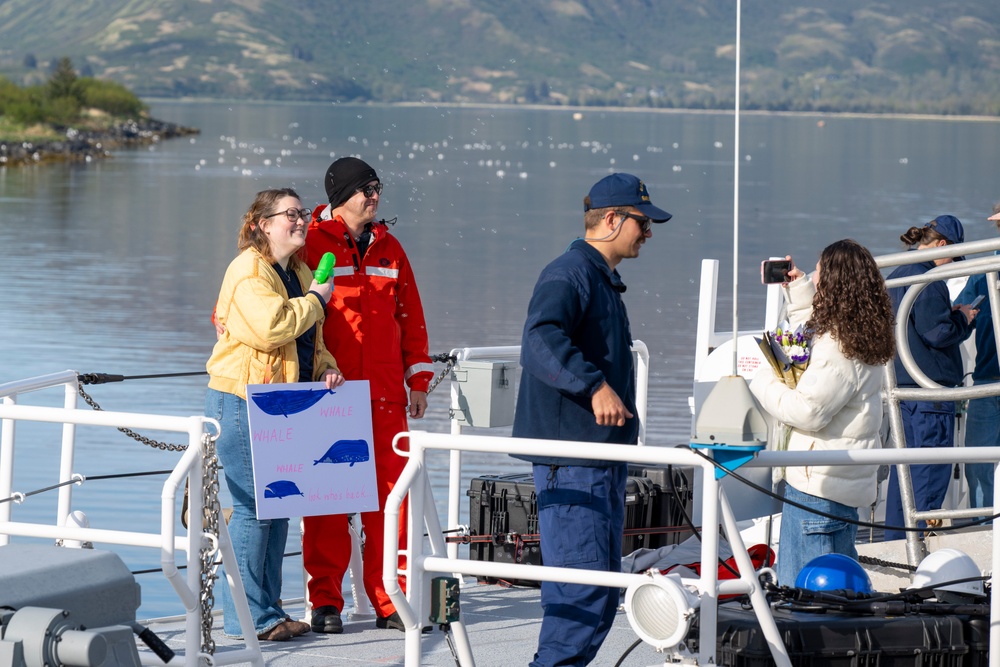 Coast Guard Cutter Earl Cunningham (WPC 1159) arrives to homeport in Kodiak, Alaska
