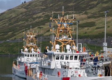 Coast Guard Cutter Earl Cunningham (WPC 1159) arrives to homeport in Kodiak, Alaska