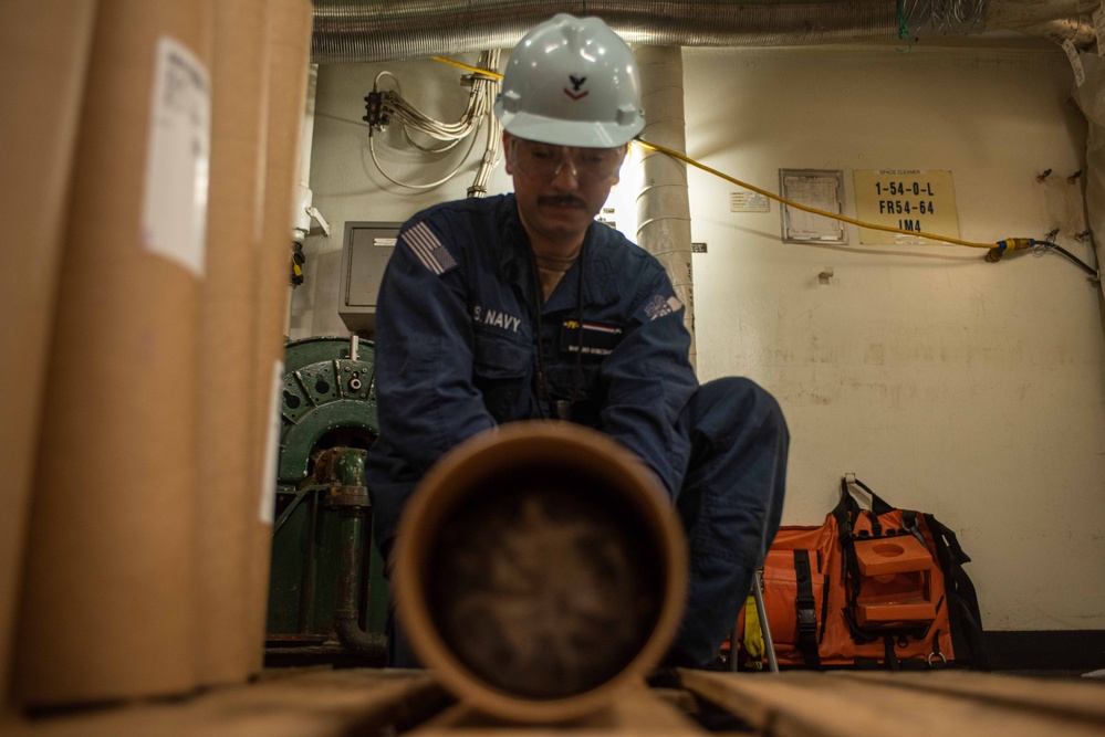 USS Ronald Reagan (CVN 76) progresses in maintenance period