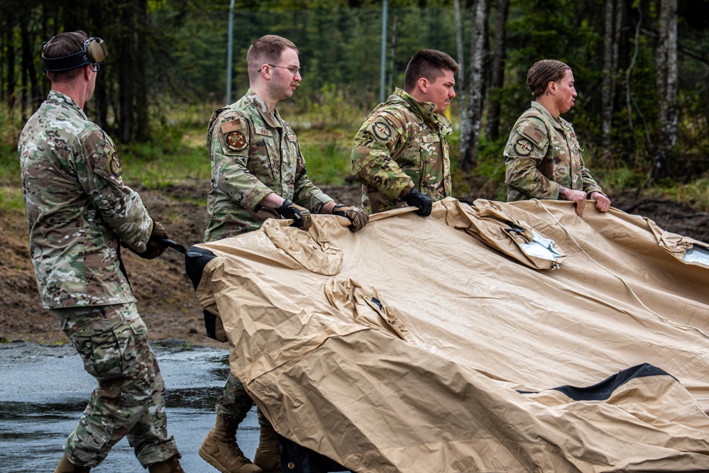 JBER Airmen assigned to the 3rd Air Expeditionary Wing participate in exercise TROPIC TUNDRA