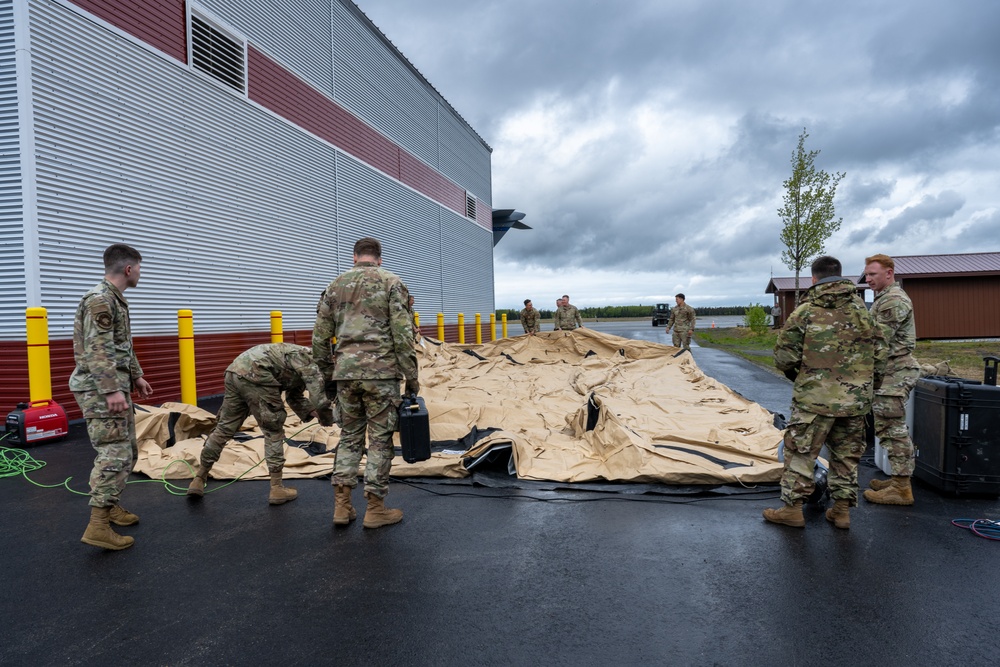 JBER Airmen assigned to the 3rd Air Expeditionary Wing participate in exercise TROPIC TUNDRA
