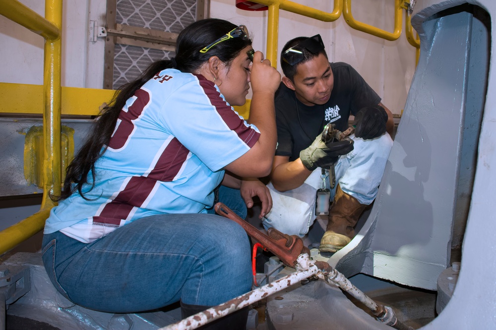 Shipyard Mechanics At Work