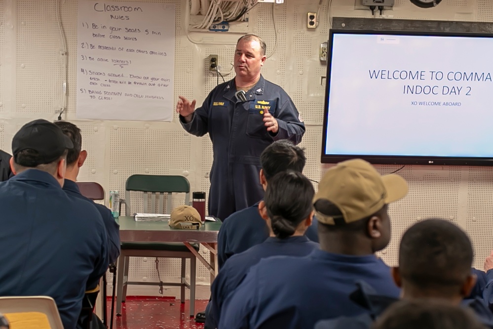 Xo Greets New Sailors During Indoc