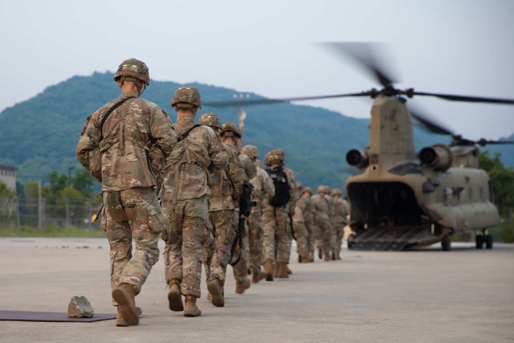U.S. Army Soldiers Compete in A Ruck March