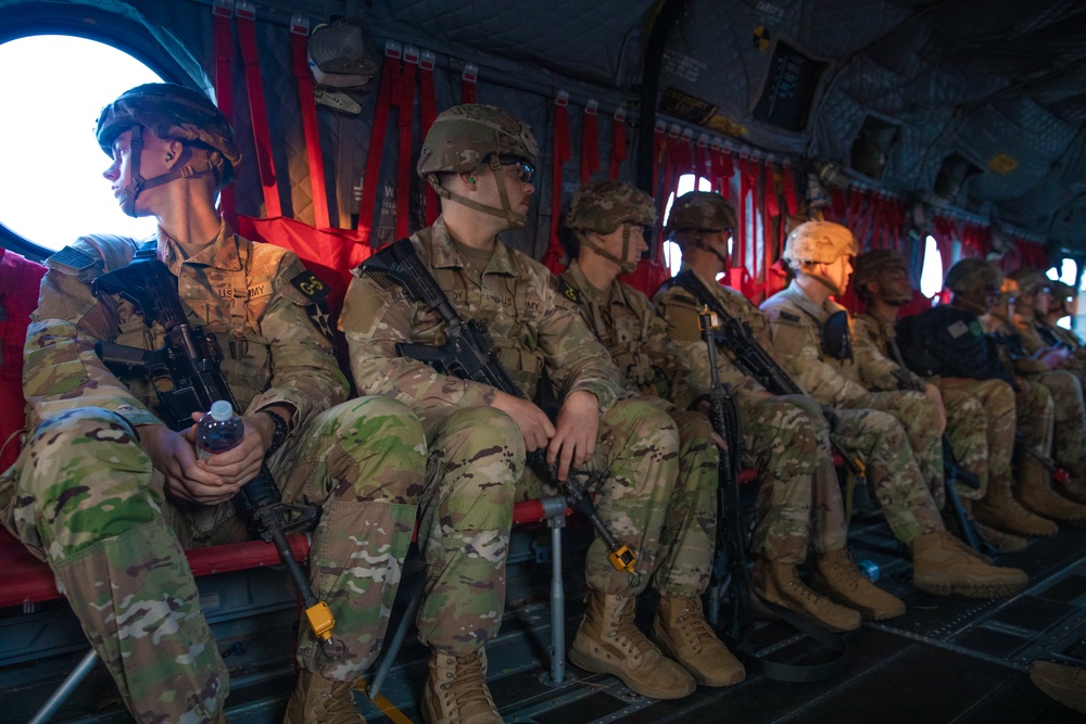 U.S. Army Soldiers Compete in A Ruck March