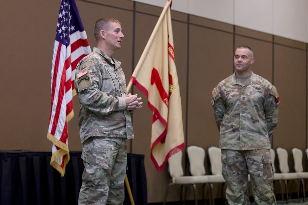 Fort Bliss honors outgoing CSM Sweeney, welcomes CSM Theus at garrison ceremony