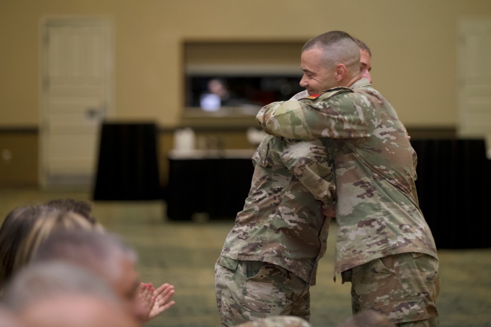 Fort Bliss honors outgoing CSM Sweeney, welcomes CSM Theus at garrison ceremony