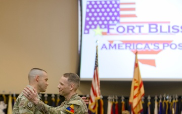 Fort Bliss honors outgoing CSM Sweeney, welcomes CSM Theus at garrison ceremony