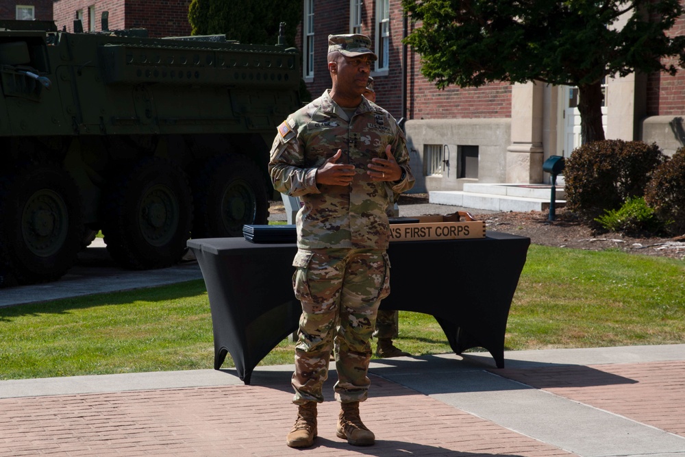 Gen. Clark Reenlists Soldiers, Highlights Army’s People First Commitment