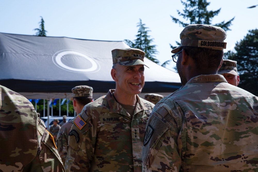 Gen. Clark Reenlists Soldiers, Highlights Army’s People First Commitment
