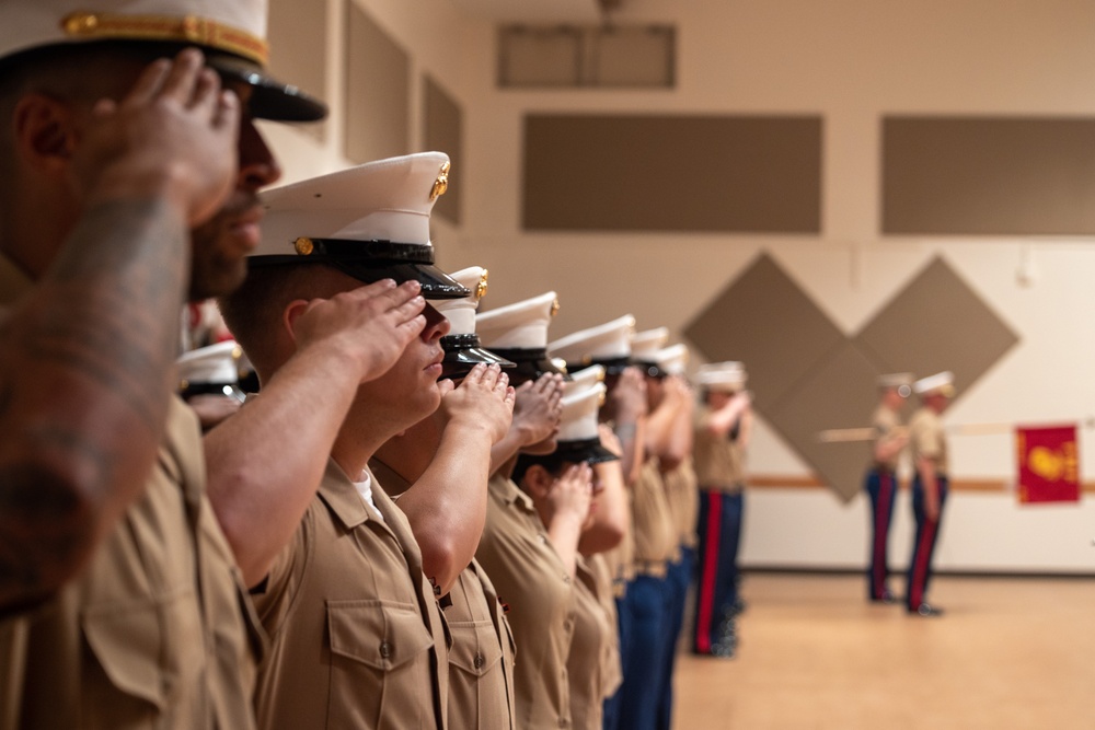 Lt. Col. Soeder relinquishes post during MWCS-18 change of command ceremony
