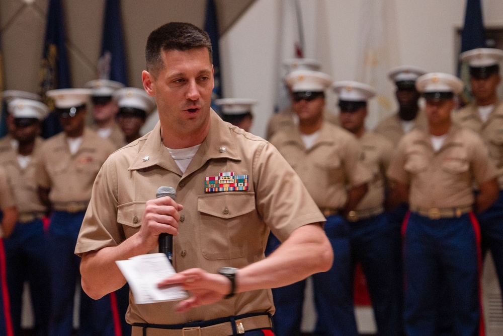 Lt. Col. Soeder relinquishes post during MWCS-18 change of command ceremony