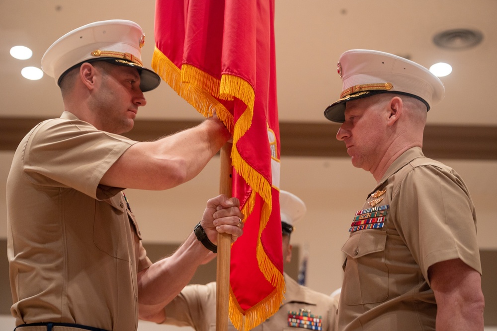 Lt. Col. Soeder relinquishes post during MWCS-18 change of command ceremony