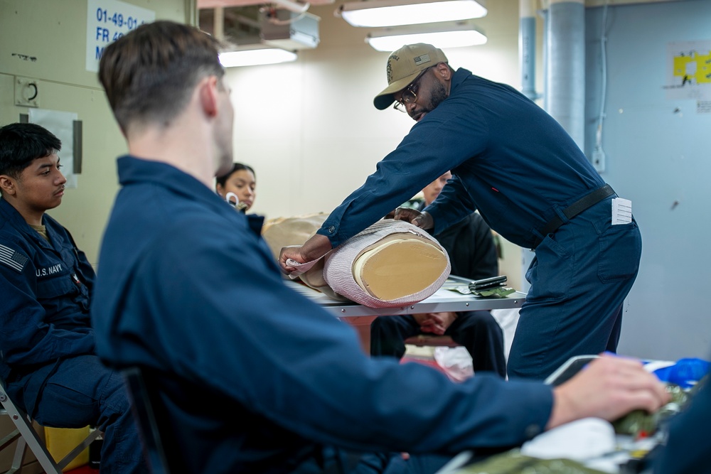 Advanced First Aid Class Aboard USS Tripoli