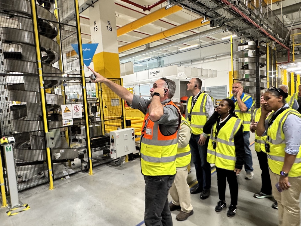 405th AFSB conducts professional development staff visit to Amazon fulfillment center