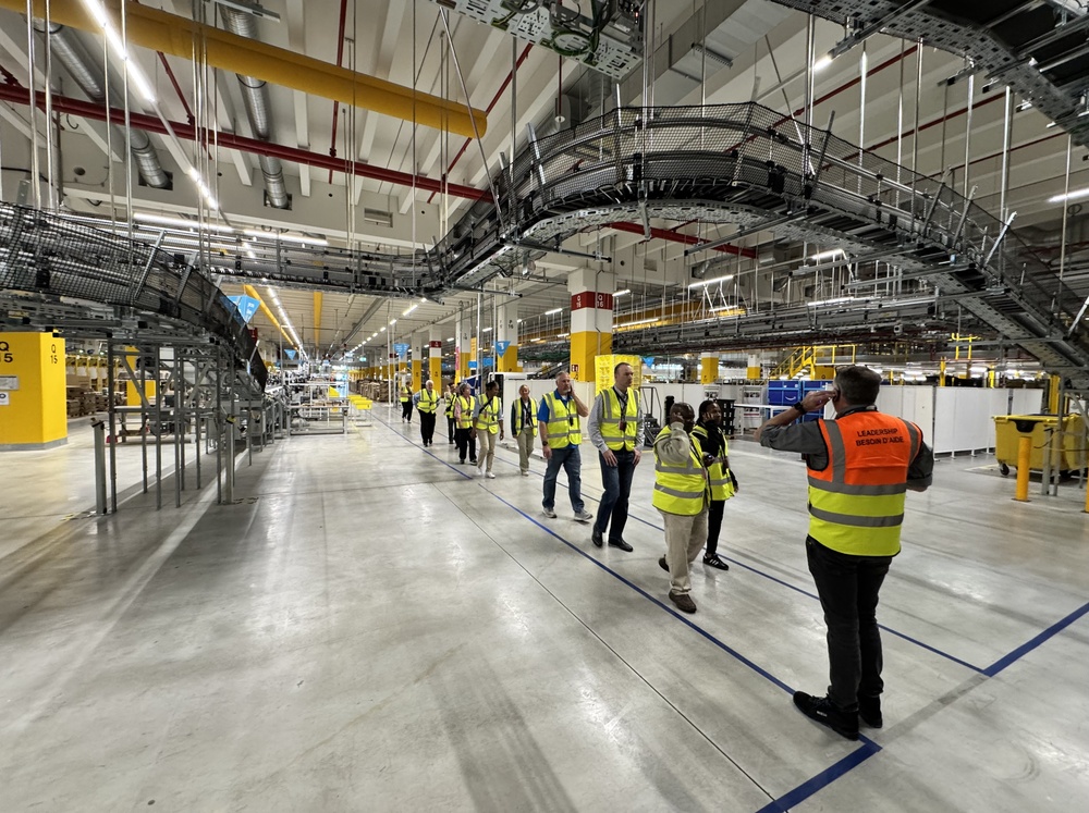 405th AFSB conducts professional development staff visit to Amazon fulfillment center