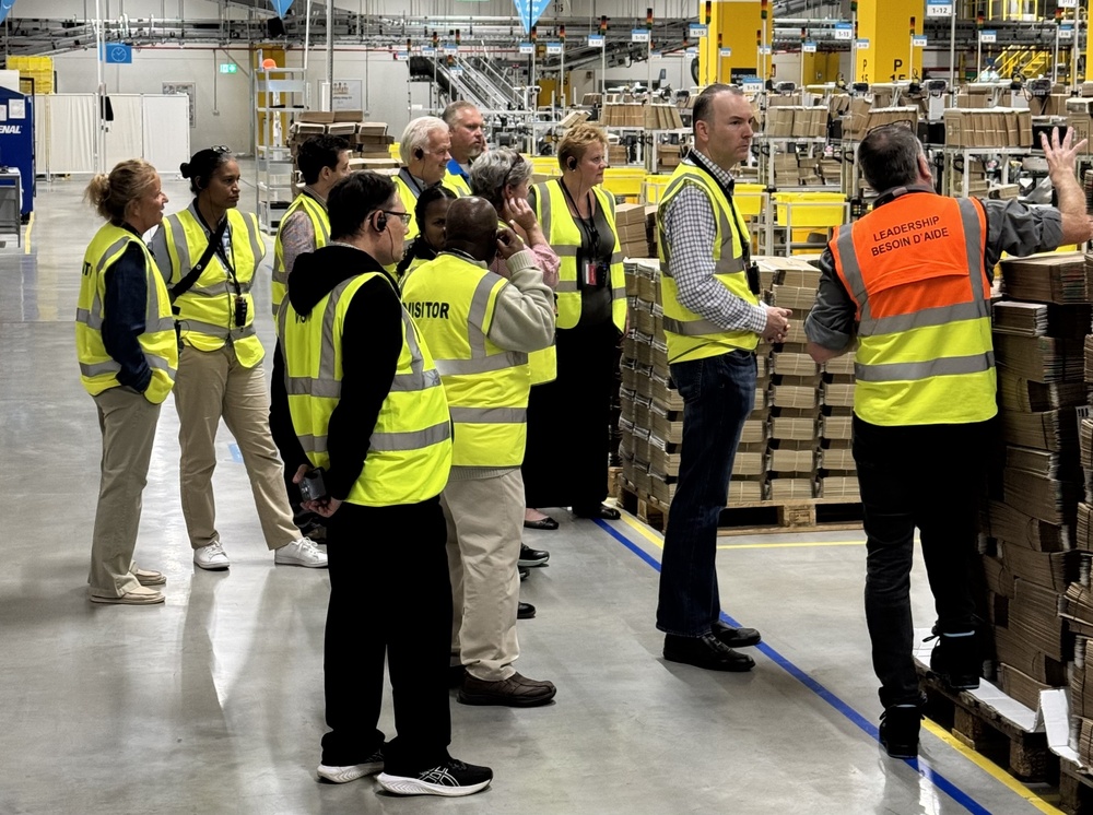 405th AFSB conducts professional development staff visit to Amazon fulfillment center