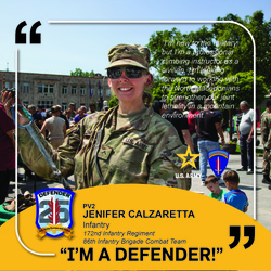 I'm a Defender: Vermont National Guard soldier poses for a photo at Immediate Response 2025 in North Macedonia