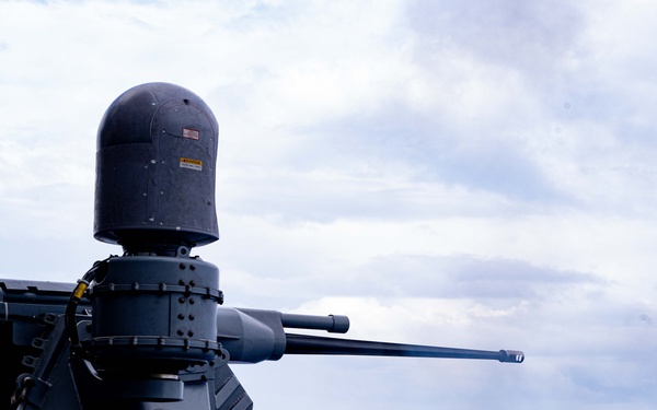 USS America (LHA 6) Conducts MK 38 Live Fire Exercise