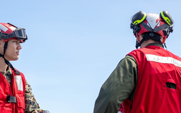 USS America (LHA 6) Conducts Aircraft Missile Upload