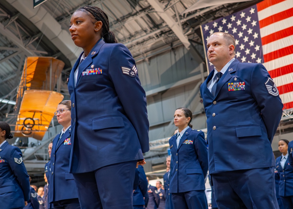 AFRL’s 711th Human Performance Wing conducts dress blues inspection