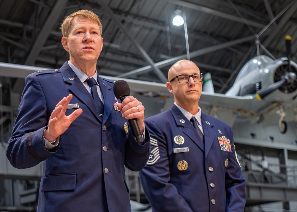 AFRL’s 711th Human Performance Wing conducts dress blues inspection