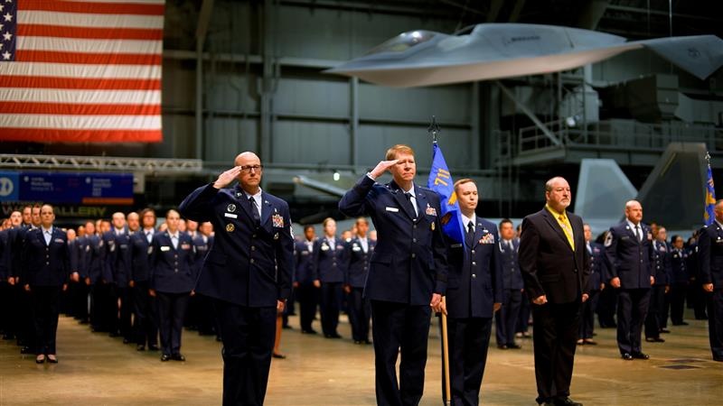 AFRL’s 711th Human Performance Wing conducts dress blues inspection