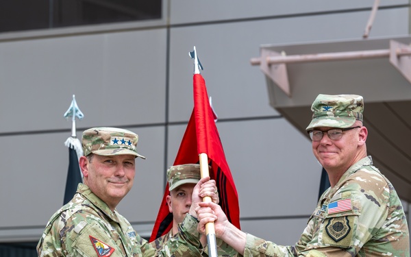 Lyon passes torch to Bell at Space Delta 15, NSDC change of command