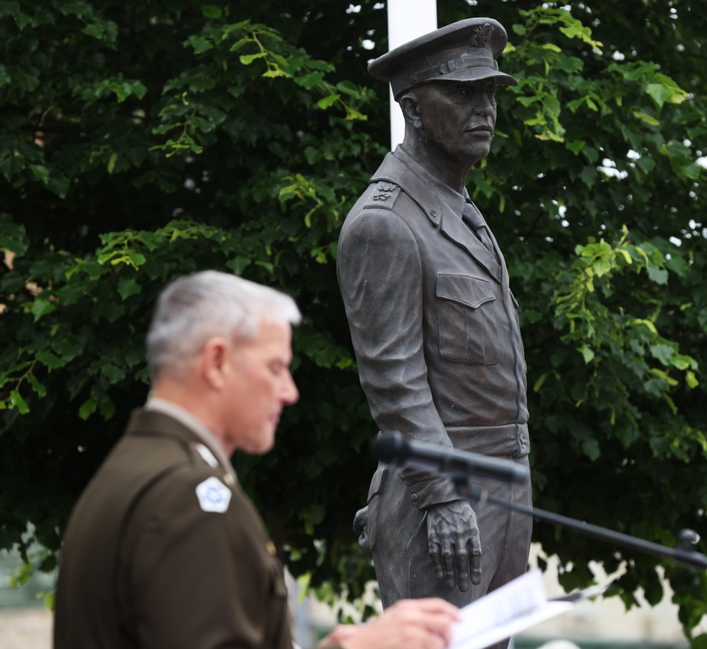 Lt. Gen. Charles Costanza, delivers remarks at ceremony honoring Gen. Eisenhower