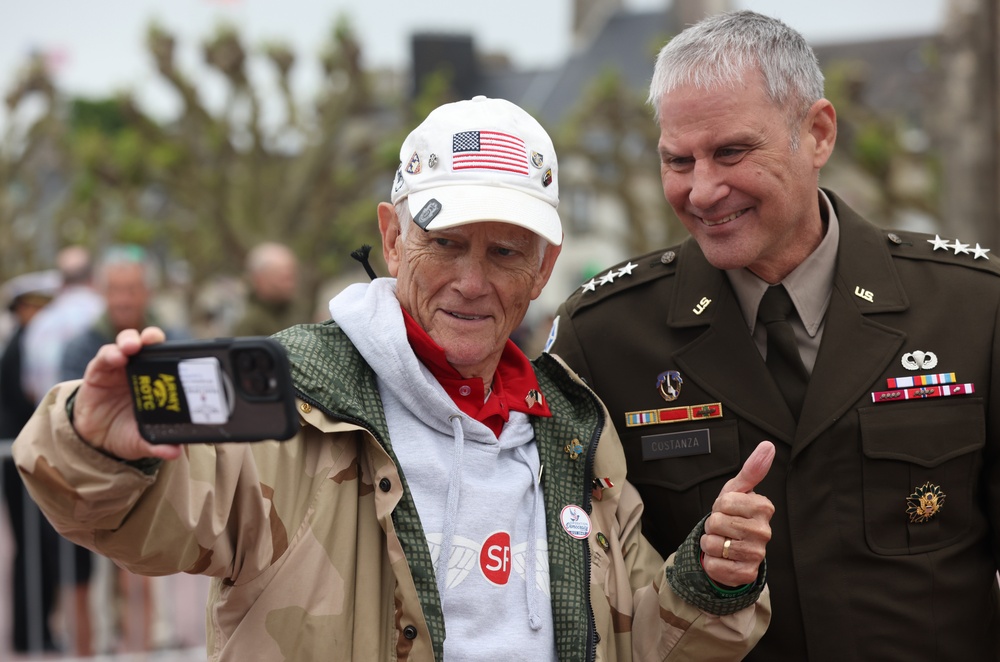 Lt. Gen. Charles Costanza, delivers remarks at ceremony honoring Gen. Eisenhower