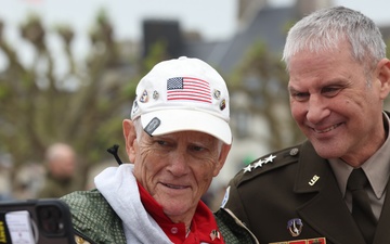 Lt. Gen. Charles Costanza, delivers remarks at ceremony honoring Gen. Eisenhower