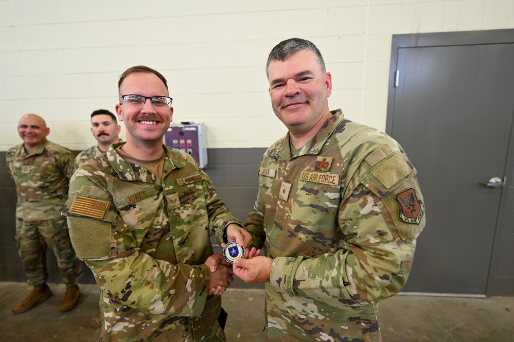 Brigadier General Filler Visits Total Force Defenders at the Alamo Wing